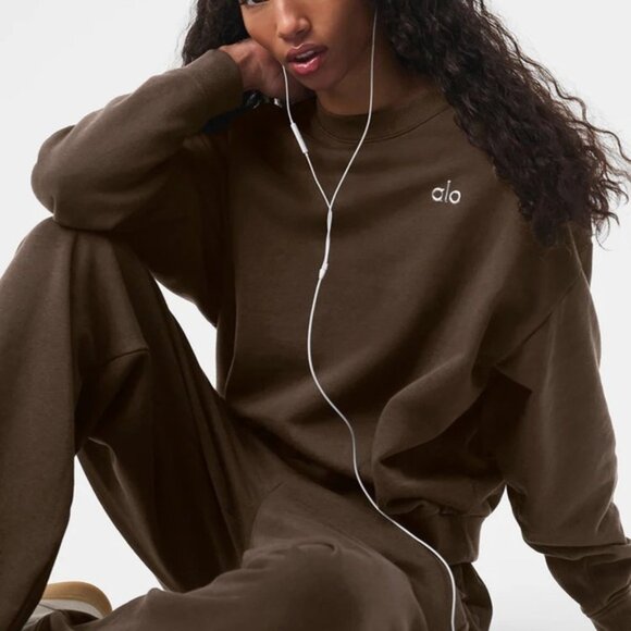 ALO Yoga Tops - Alo Brown Crewneck